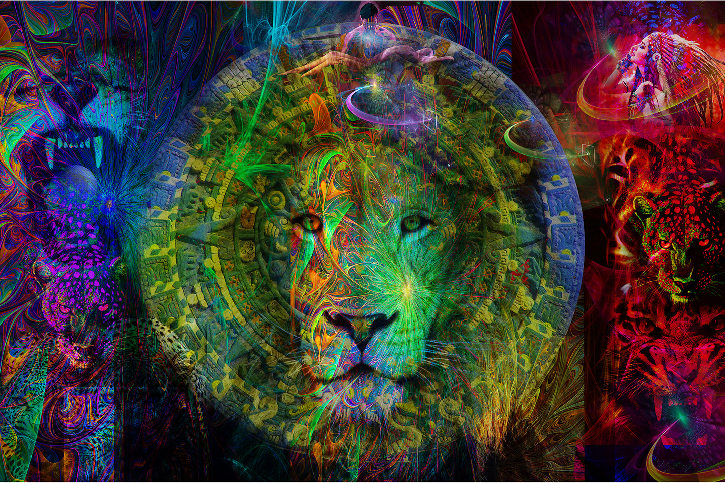 "KING DREAMS" MIX MEDIA ARTWORK ON CANVAS 36 x 24 Inches