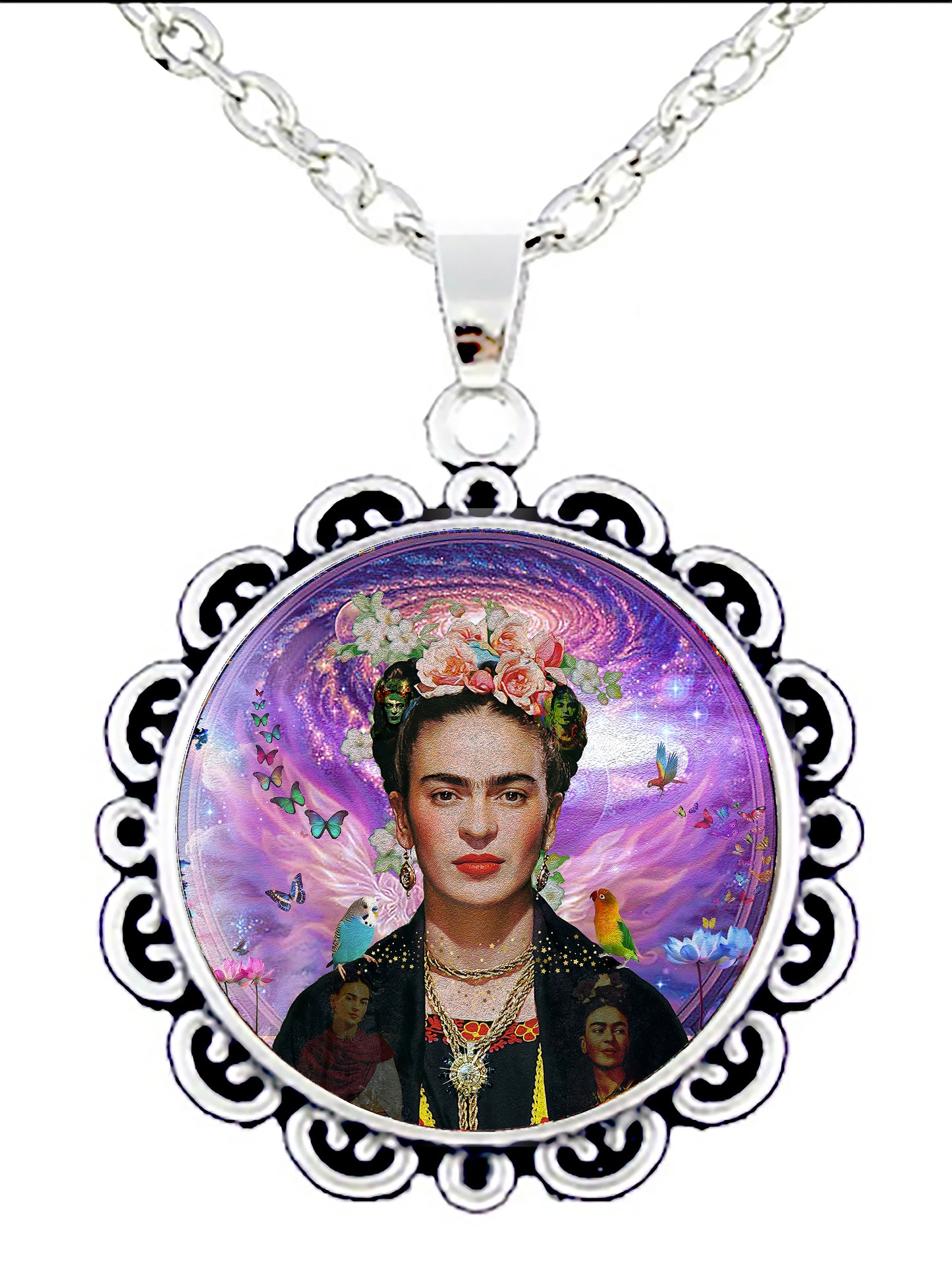 "AMANDO A FRIDA" ART JEWELRY NECKLACE