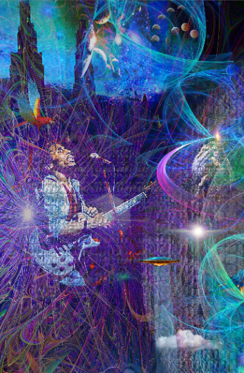 "LIVING BOB" MIX MEDIA ARTWORK ON CANVAS 36 x 24 Inches