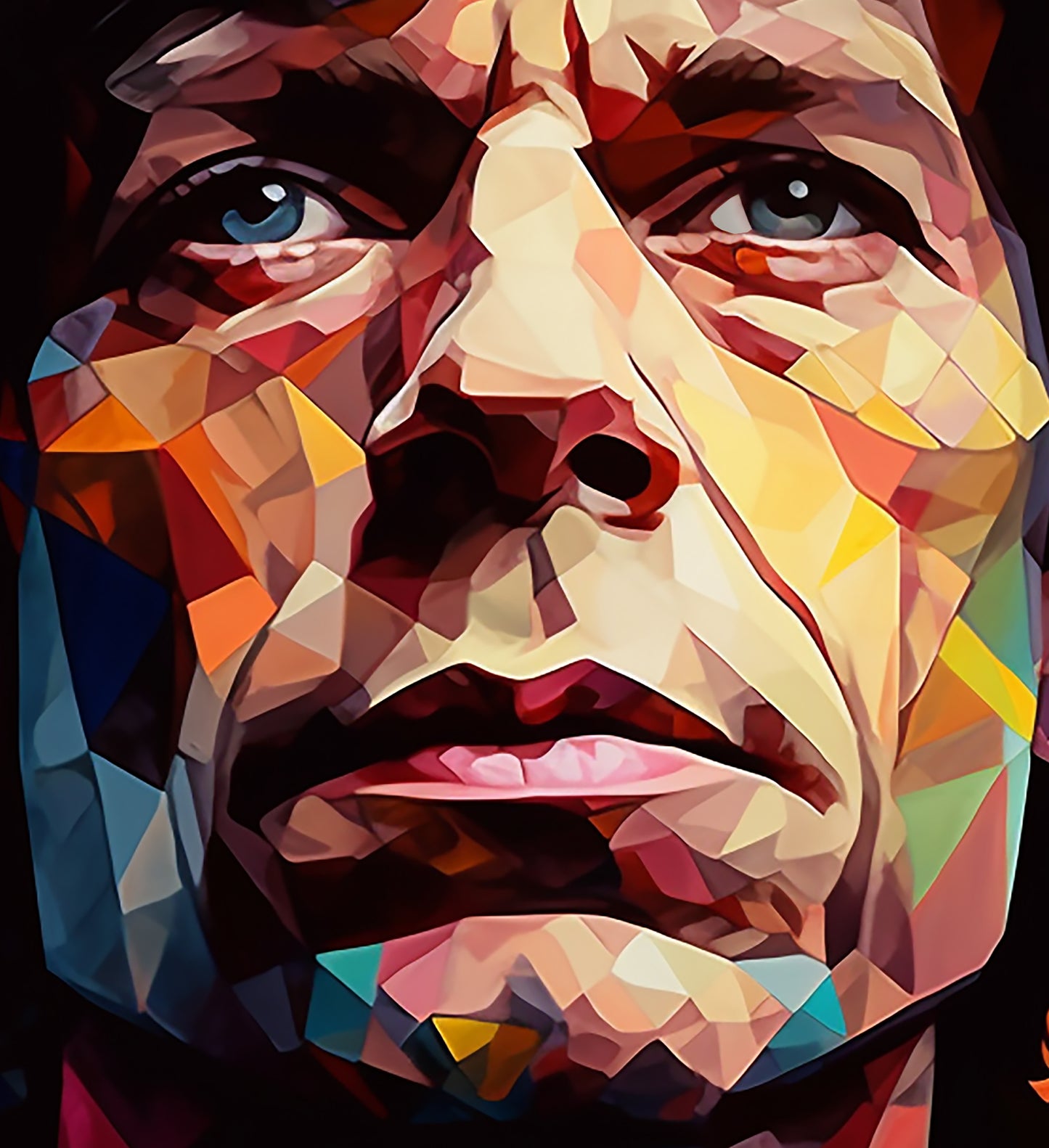 " SIR MICK PHILIP JAGGER " MIX MEDIA ART WORK ON CANVAS 24 X 36 Inches